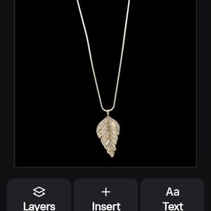 1946 Brand Elegant Silver tone  Leaf Pendant Necklace